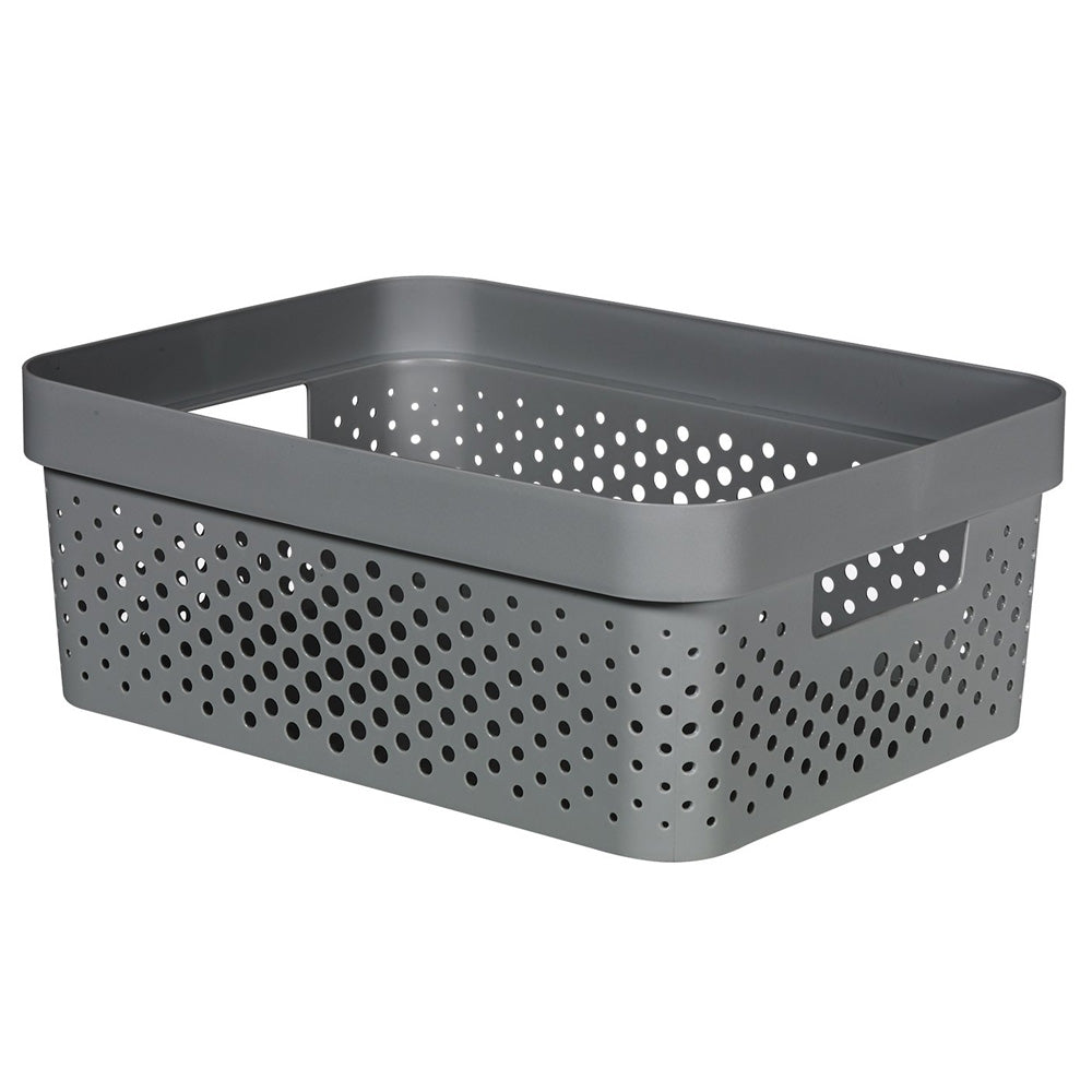 Curver Infinity Dots Storage Box Medium 11 Litre - Dark Grey | CUR247991