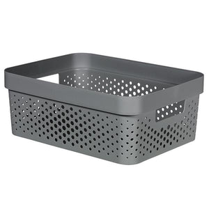 Curver Infinity Dots Storage Box Medium 11 Litre - Dark Grey | CUR247991