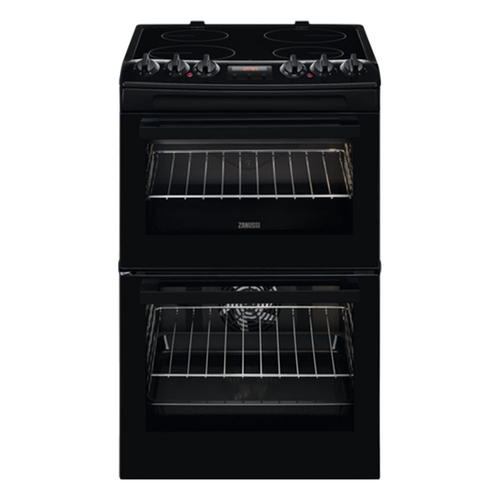 Zanussi 55cm Ceramic Top Electric Cooker - Black | ZCV46250BA