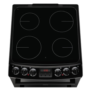 Zanussi 55cm Ceramic Top Electric Cooker - Black | ZCV46250BA