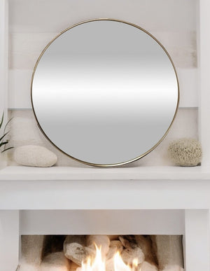 Macquillan Bergen Gold Round Mirror 80cm | MQM3214