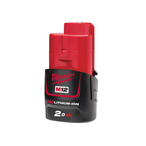 Milwaukee M12 B2 REDLITHIUM-ION Battery 12V 2.0Ah Li-ion | MILM12B2