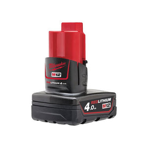 Milwaukee M12 B4 RED LITHIUM-ION Battery 12V 4.0Ah Li-ion | MILM12B4