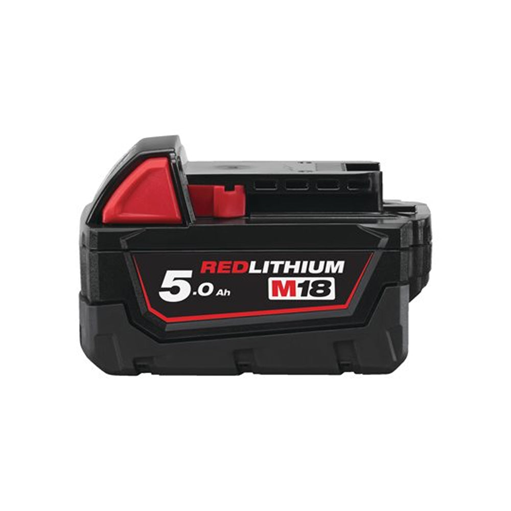 Milwaukee M18 B5 RED LITHIUM-ION Slide Battery 18V 5.0Ah Li-ion | MILM18B5