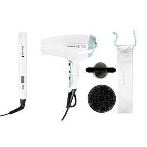 Remington Shine Therapy Hair Dryer + Striaghtener Gift Set | S8500GP