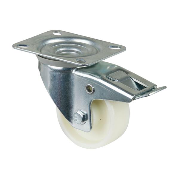 DS Transport Castor Wheel 80mm Brake 125kg - White | CAS126