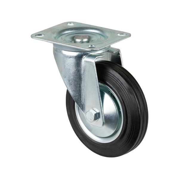 DS Transport Castor Wheel 160mm Swivel 135kg Rubber - Black | CAS144