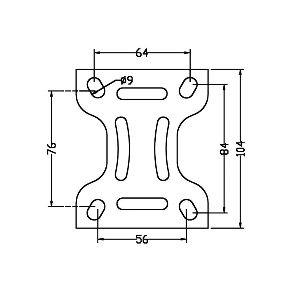 DS Transport Castor Wheel 80mm Fixed 100kg - Black Design | CAS122