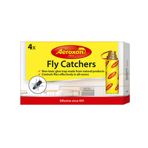 Aeroxon Flypapers On Card 4 Pack Hanging Stickers | Ax04