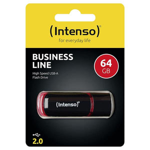 Intenso 64gb USB Memory Stick Drive - Black / Red | 3511490