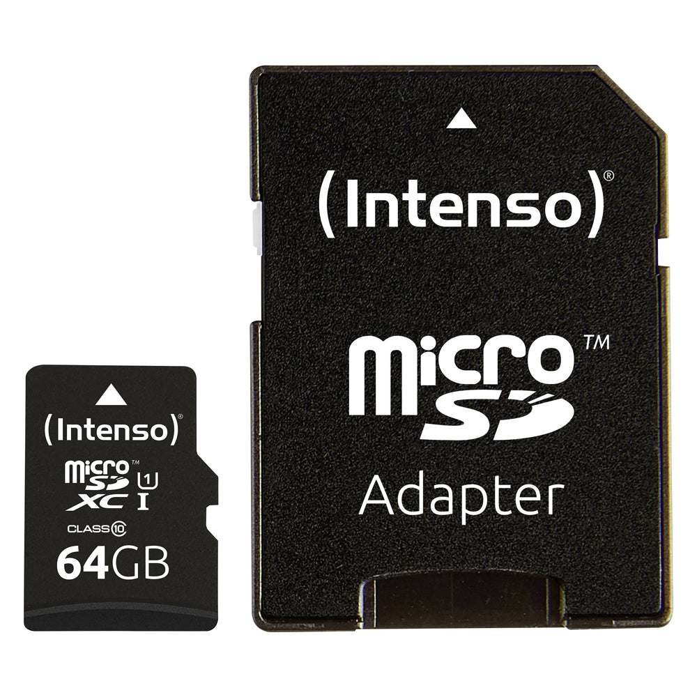 Intenso Professional microSDcard 64 GB Class 10 including SD adapter | 3433490