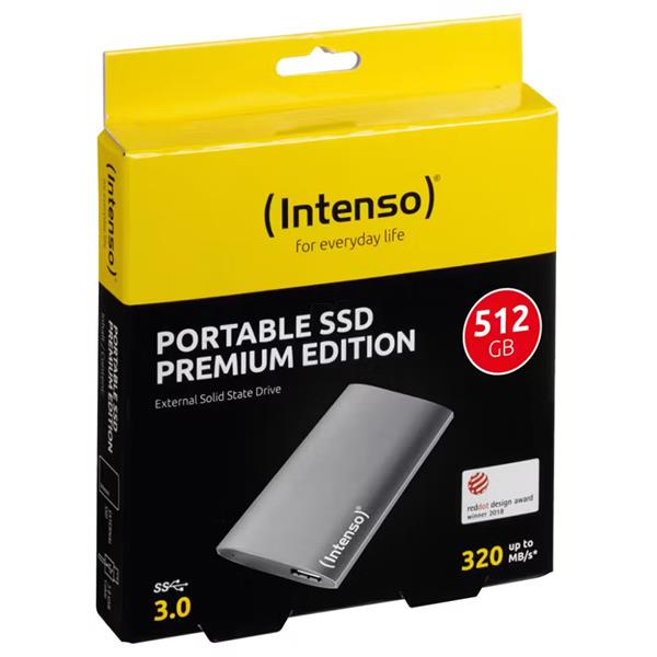 Intenso 512GB External Portable Hard Drive SSD USB 3.0 | 3823450