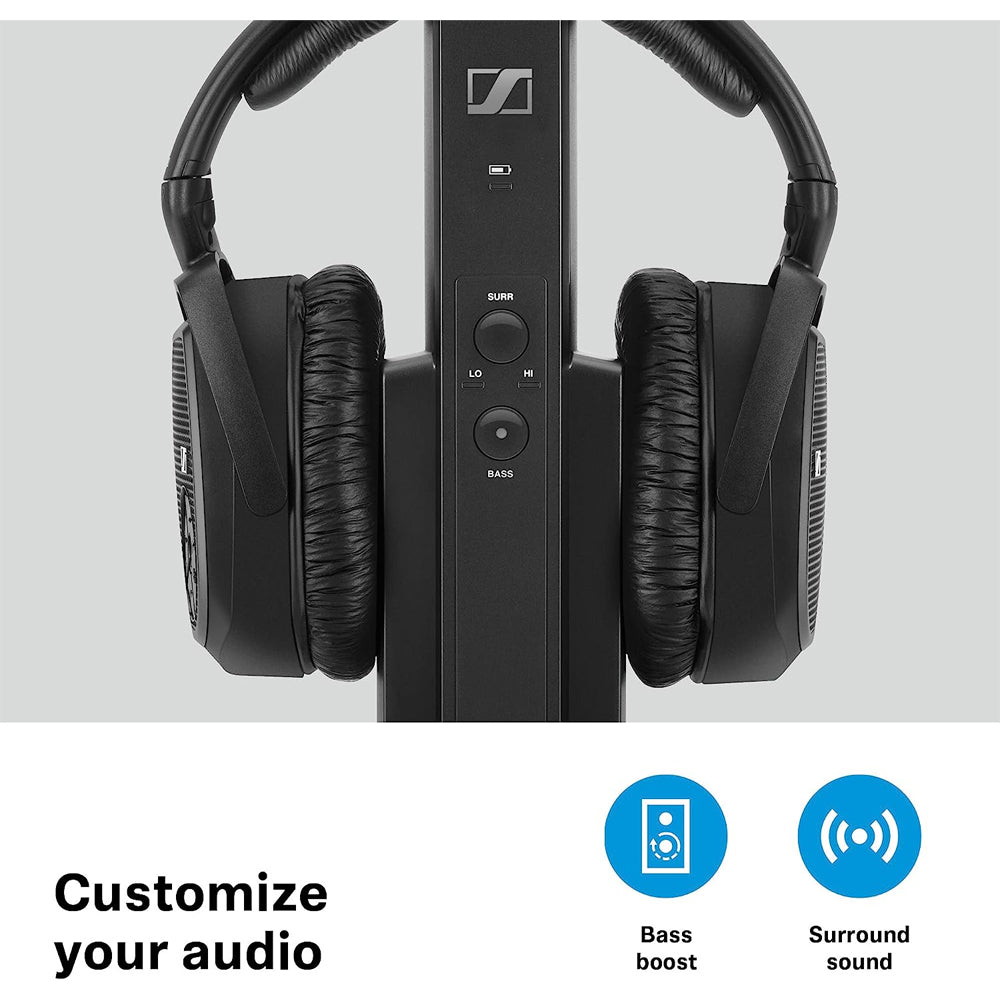 Sennheiser RS 175U RF Over  Ear Wireless TV Headphones - Black | 508676
