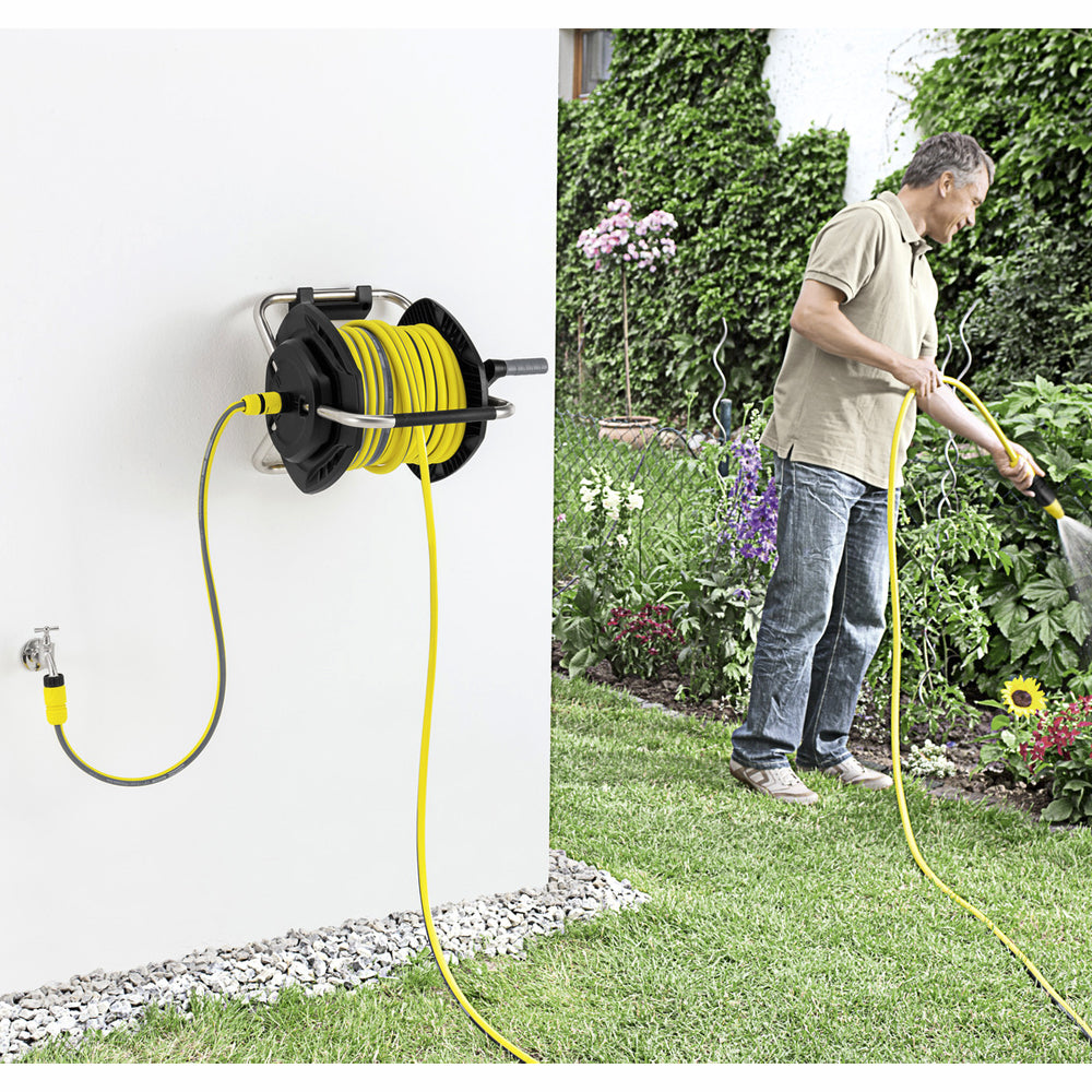 Karcher 25 Metre Wall Mounted Hose Reel Includes Hose and Fittings | 2.645-281.0