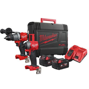 Milwaukee FUEL Gen 3 Twin Pack Combi Drill / Impact Diver  18V 2 x 5.0Ah Li-ion | M18FPP2A2