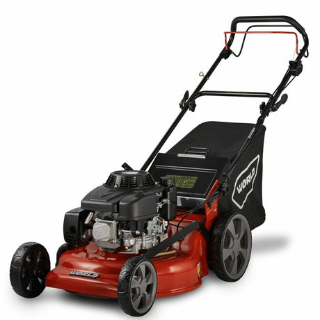 World 4 in 1 Self Drive Petrol Lawnmower 56cm 196cc Engine | WYZ22H2