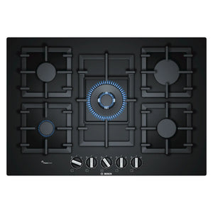 Bosch Series 6 Gas Hob 75CM - Black Glass | PPQ7A6B90