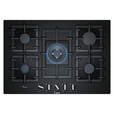 Bosch Series 6 Gas Hob 75CM - Black Glass | PPQ7A6B90