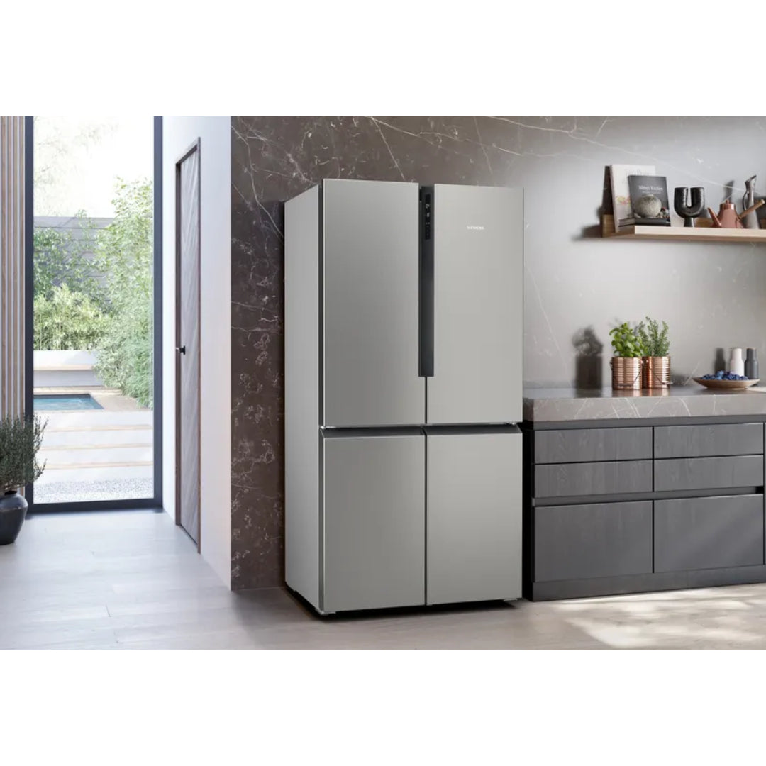 Siemens iQ300 French 4 Door Fridge Freezer - Brushed Steel | KF96NVPEAG