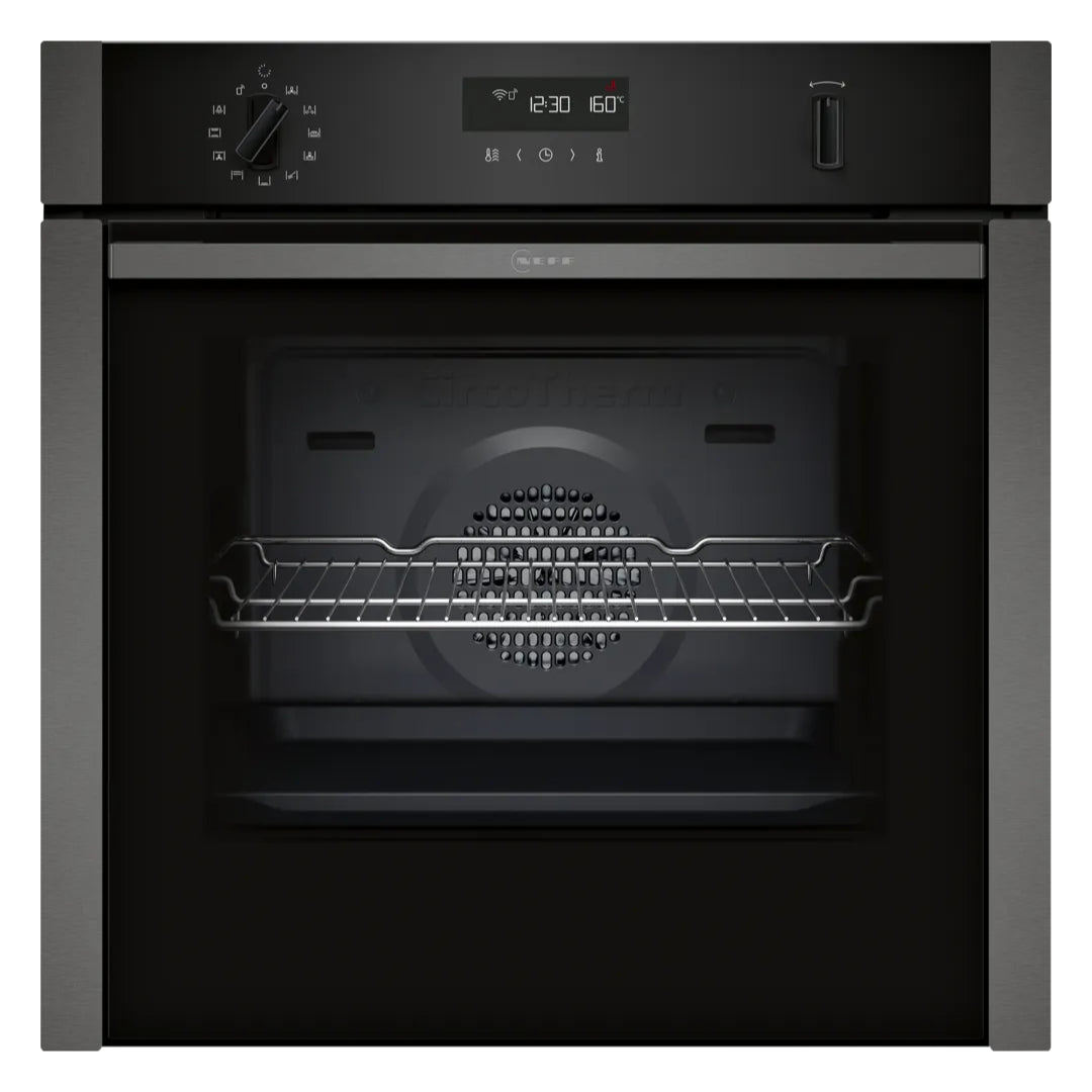 Neff N50 71L Built In Electric Single Oven - Graphite Grey | B6ACH7HG0B