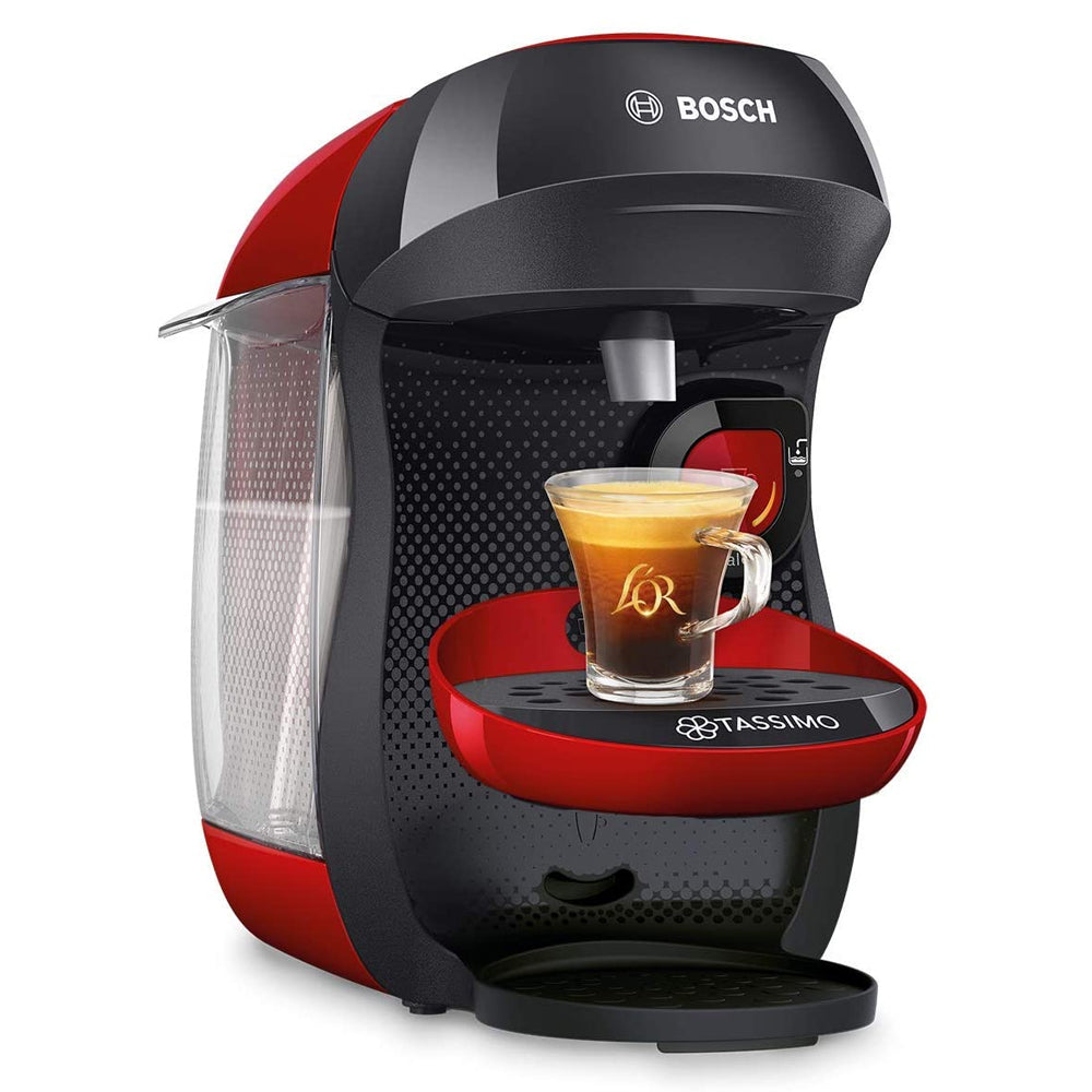 Bosch Tassimo Happy Pod Coffee Machine - Red/Black | TAS1003GB