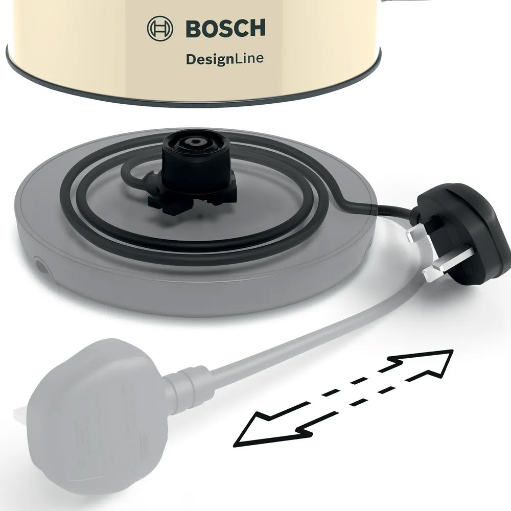 Bosch Designline Plus Traditional Kettle 1.7 Litre - Cream | TWK4P437GB
