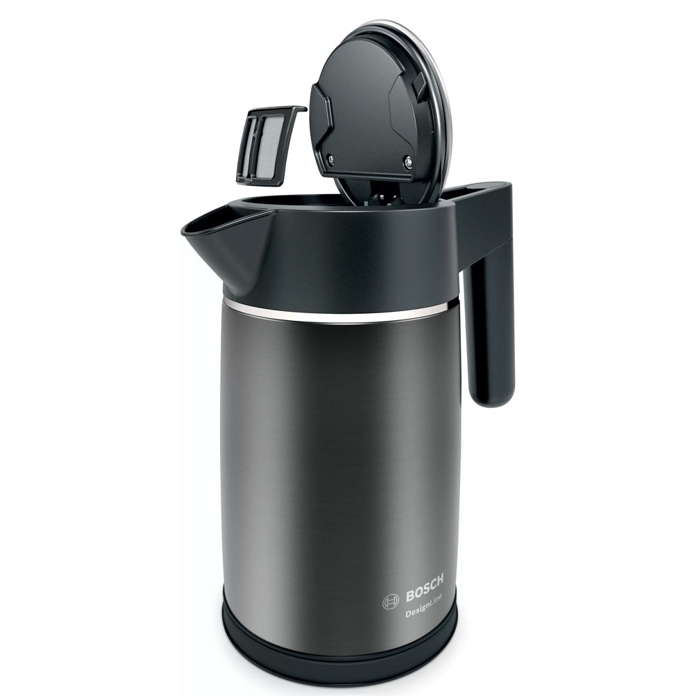 Bosch DesignLine Ergo 1.7 LItre Cordless Jug Kettle - Black & Anthracite | TWK5P475GB