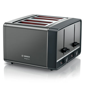 Bosch DesignLine Ergo 4 Slice Toaster - Anthracite | TAT5P445GB