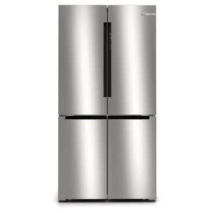 Bosch Serie 4 605 Litre French Door Fridge Freezer With Anti-Fingerprint - Stainless Steel | KFN96VPEAG