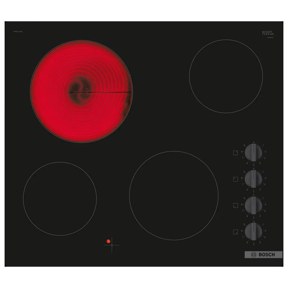 Bosch Serie 2 60CM 4 Zone Electric Ceramic Hob - Black | PKE611CA3E