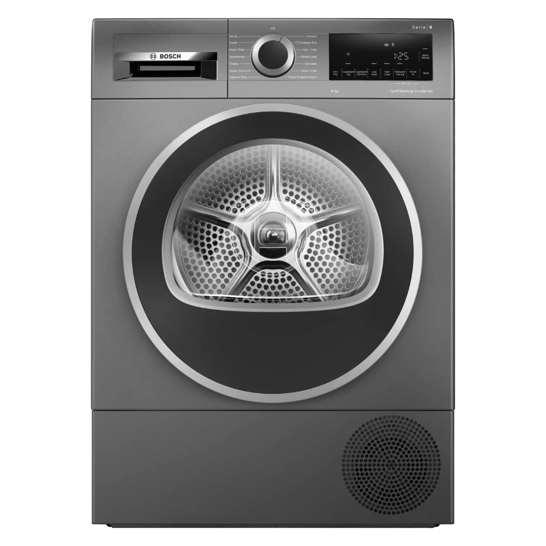 Bosch Serie 6 9kg Heat Pump Tumble Dryer - Graphite | WQG245R9GB