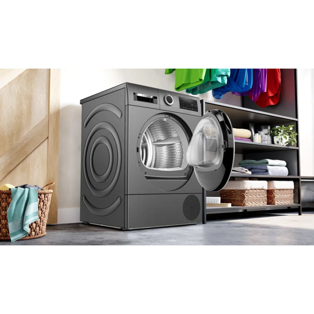 Bosch Serie 6 9kg Heat Pump Tumble Dryer - Graphite | WQG245R9GB