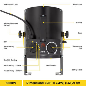 Benross Industrial Fan Heater 3kw | 42450