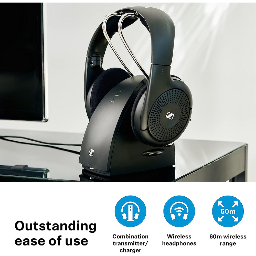 Sennheiser RS 120-W On-Ear Wireless TV Headphones - Black | 700171