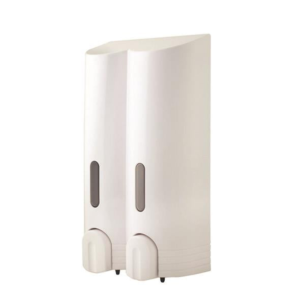 Euroshowers Tall Wall Soap Dispenser Double - White | ES89810