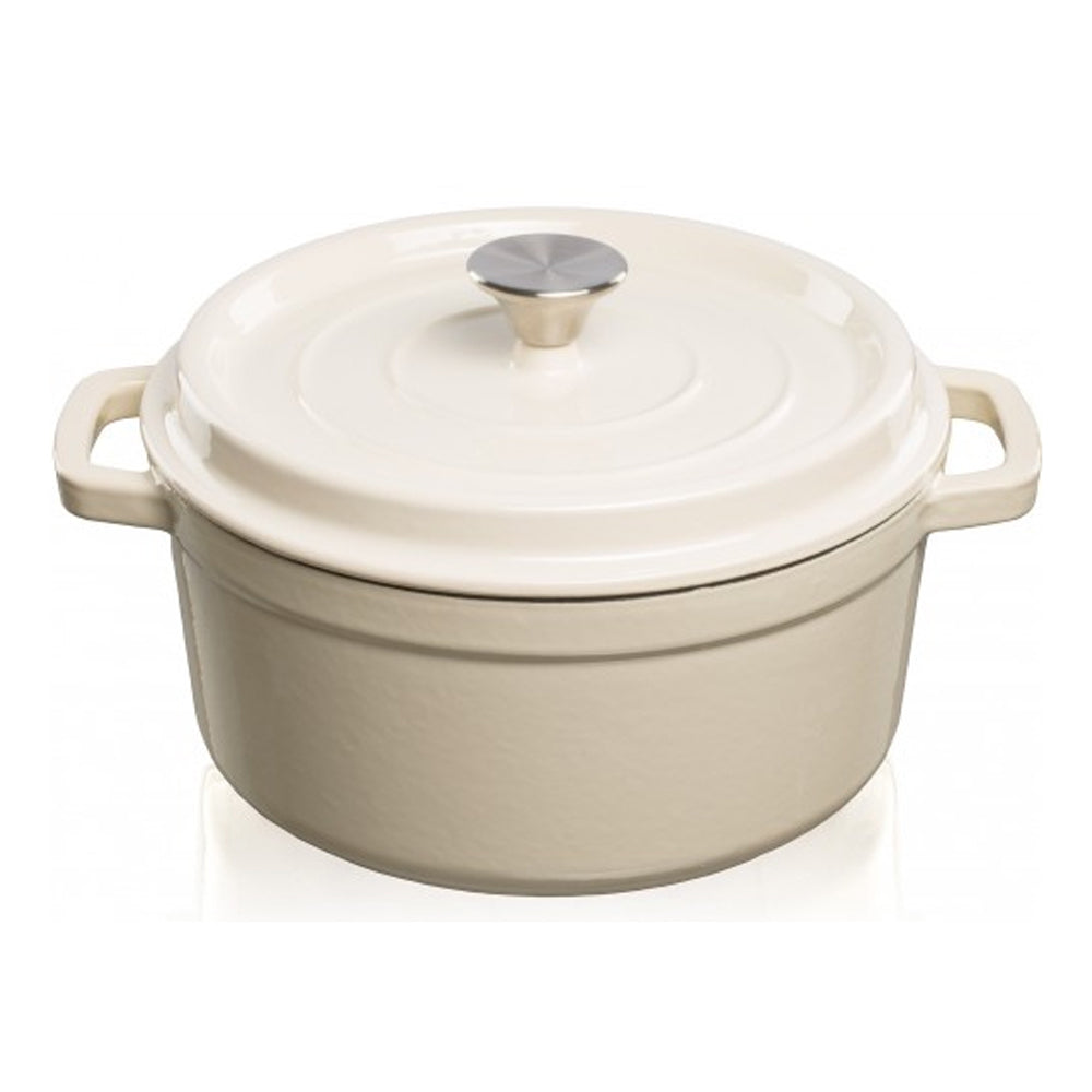 Grandfeu 4.7 Litre Lidded Casserole Pot - White | FEUWHITE