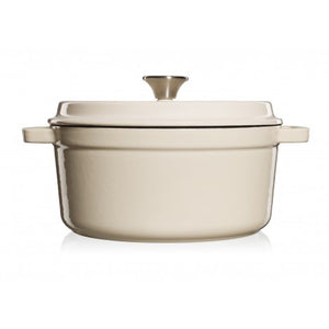 Grandfeu 4.7 Litre Lidded Casserole Pot - White | FEUWHITE