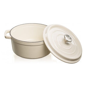 Grandfeu 4.7 Litre Lidded Casserole Pot - White | FEUWHITE