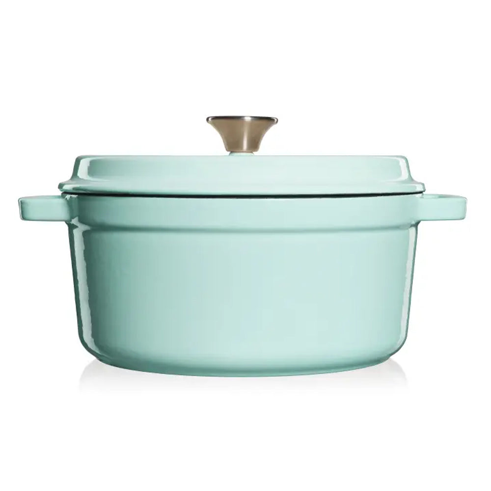 Grandfeu 4.7 Litre Lidded Casserole Pot - Light Blue | FEUBLUE