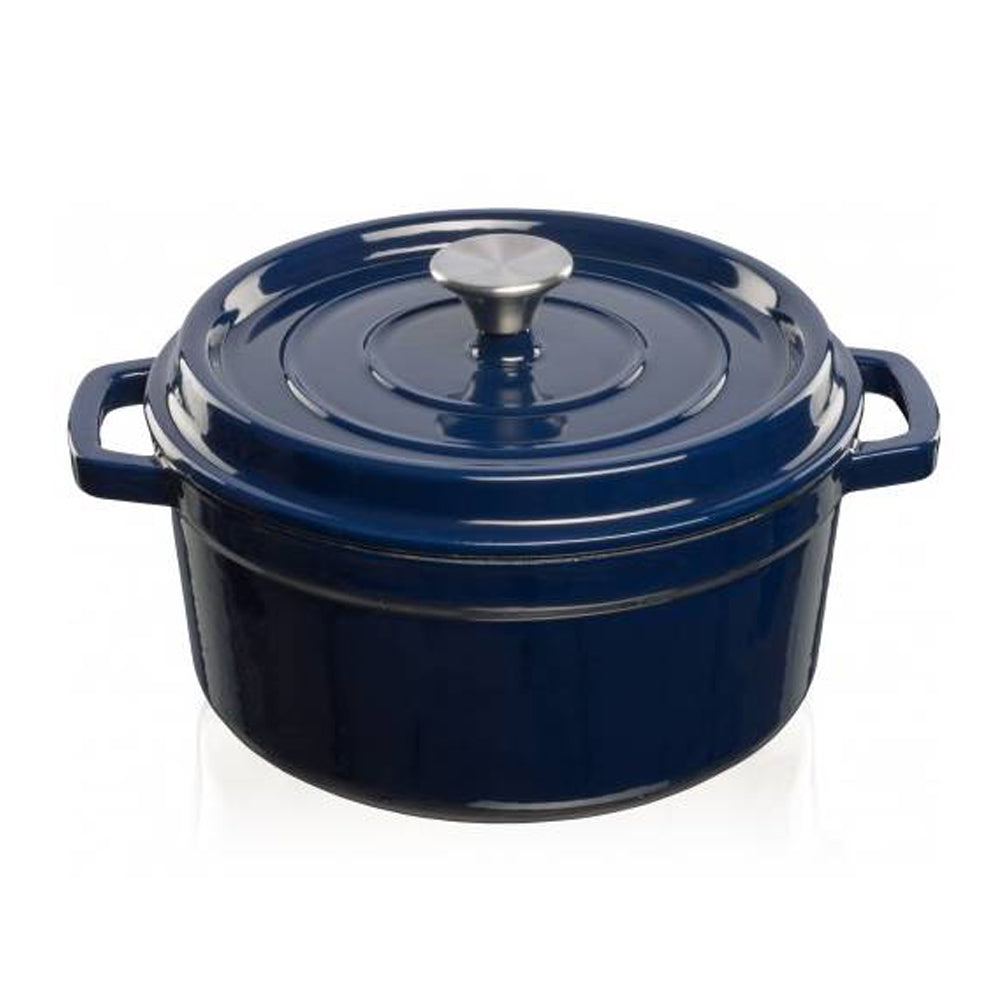 Grandfeu 3.5 Litre Lidded Casserole Pot - Blue | FEUMDARKBL