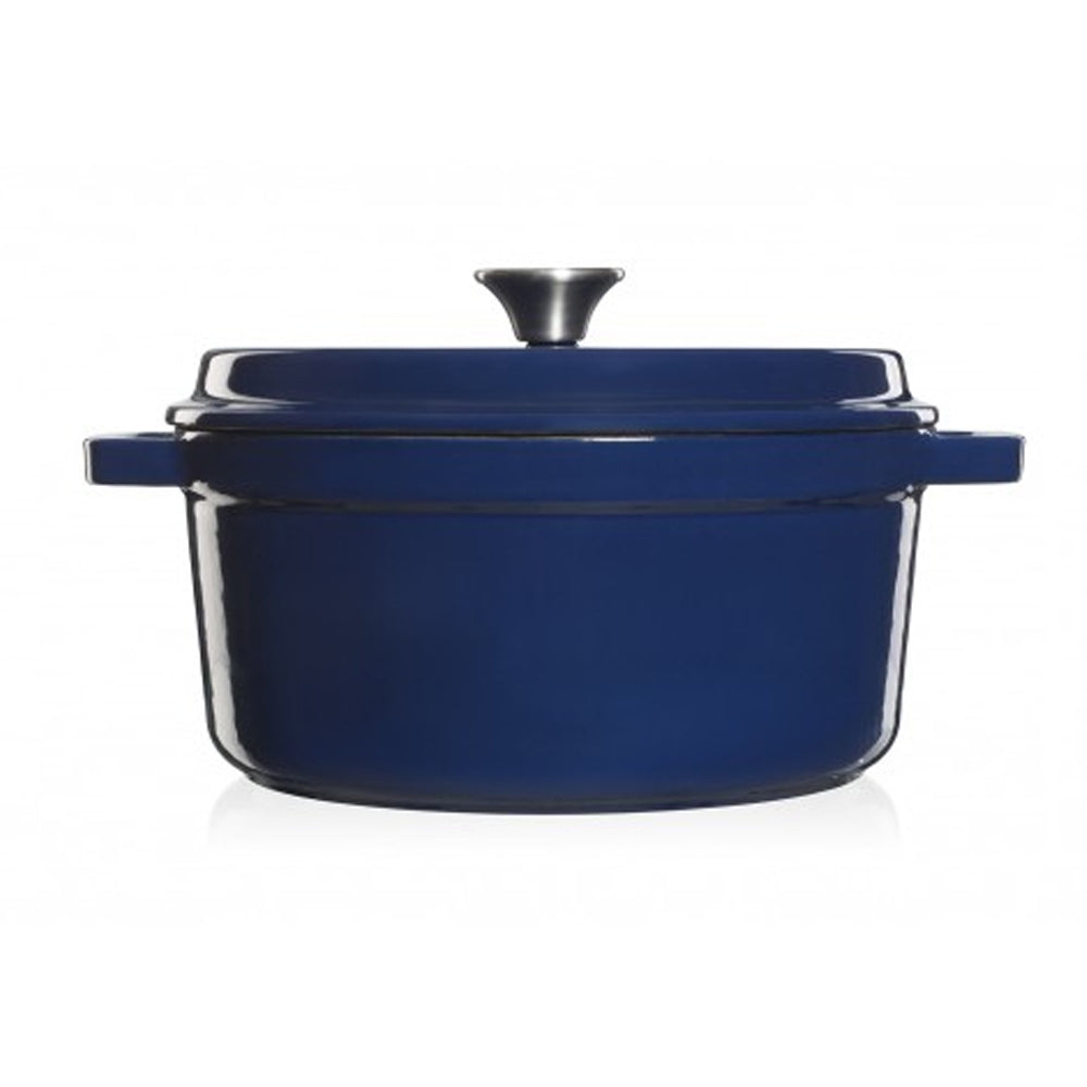 Grandfeu 3.5 Litre Lidded Casserole Pot - Blue | FEUMDARKBL