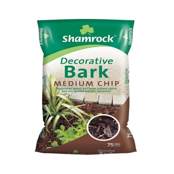 Shamrock Medium Chip Decorative Bark 75 Litre