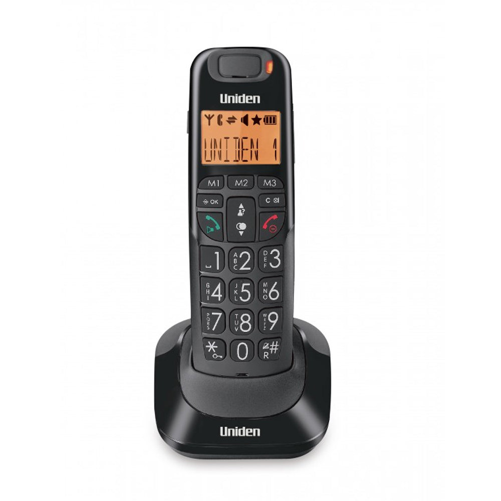 Uniden Big Button Cordless Home Phone - Black | AT4105