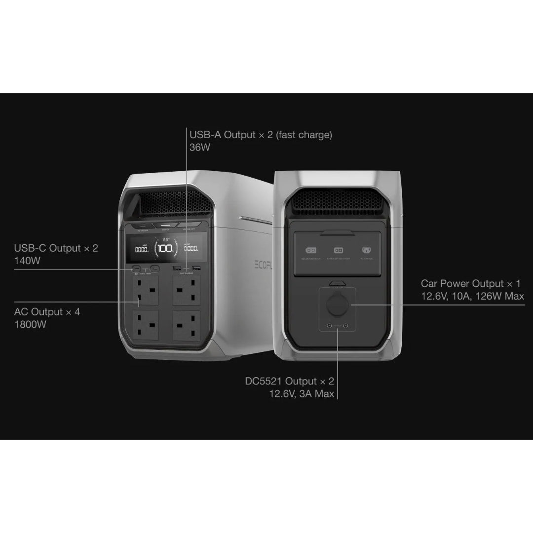 Ecoflow Delta 3 Plus Power Station 1024Wh Portable Power Station ( Backup Battery ) | EFDELTA3P-UK