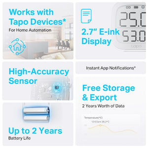 TP-Link Tapo Smart Temperature & Humidity Monitor | Tapo T315