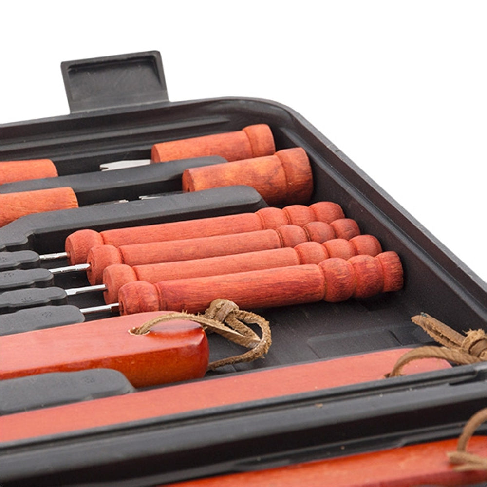 Innovagoods BBQ 18 Piece Accessory Case - Red & Black | 116868