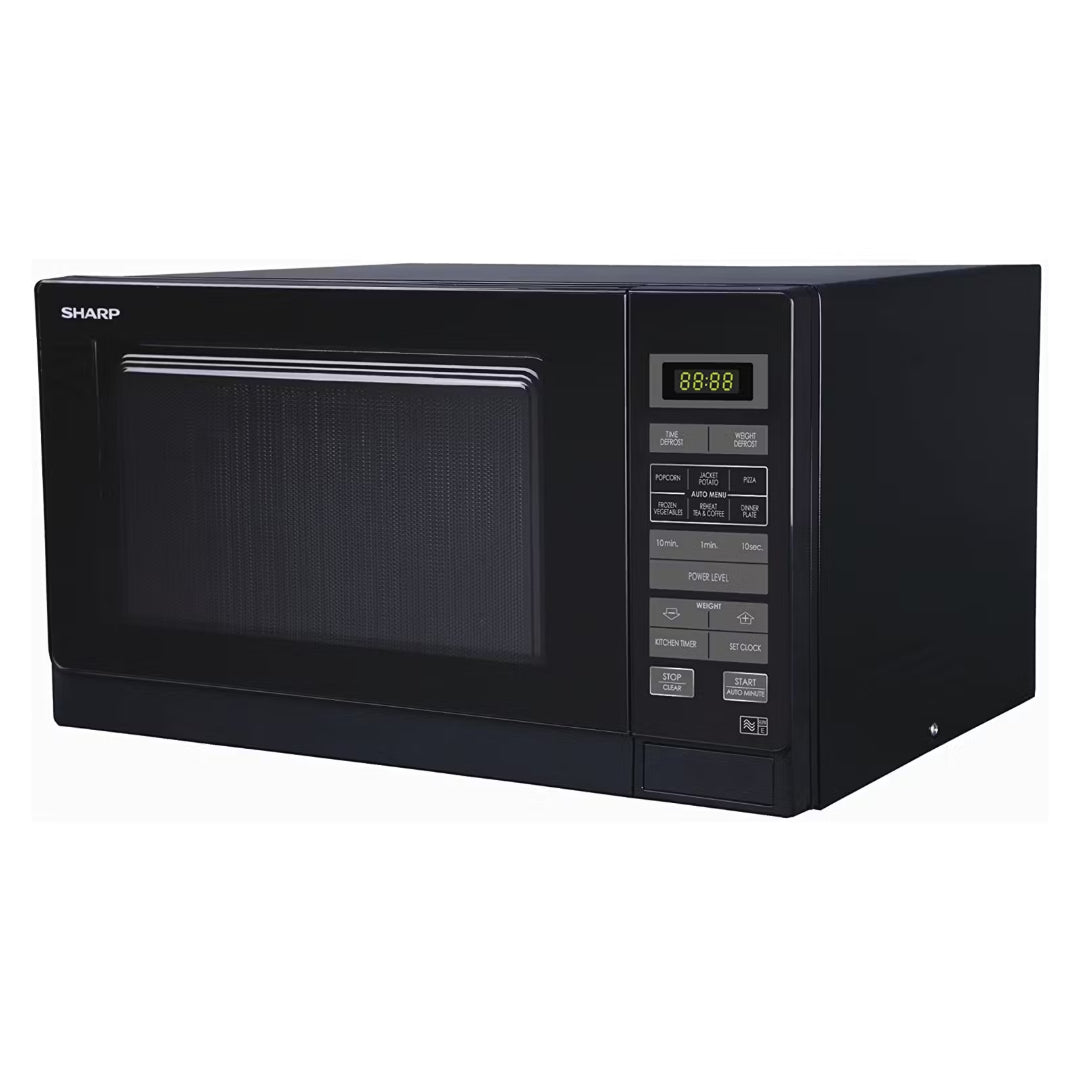 Sharp 25 Litre Freestanding Solo Microwave 900W - Black | R372KM