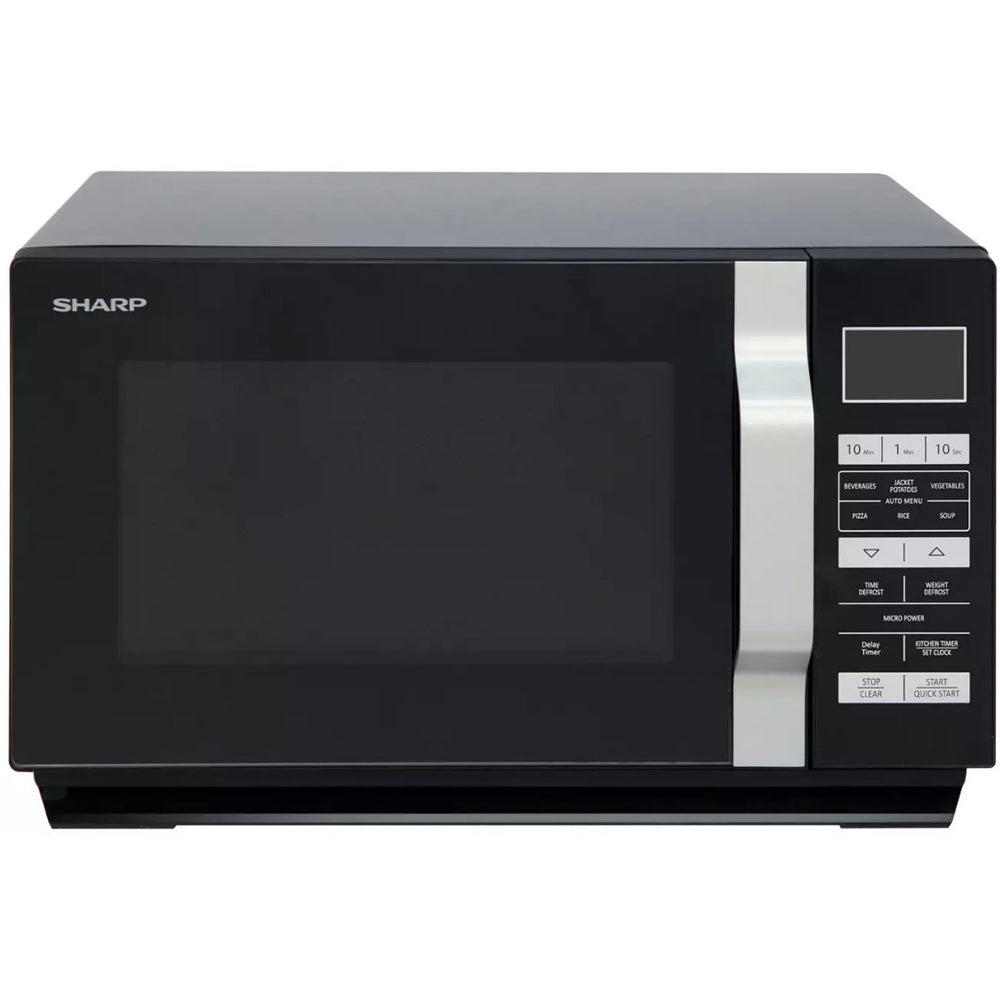 Sharp 23 Litre 900W Flatbed Freestanding Microwave - Black | R360KM