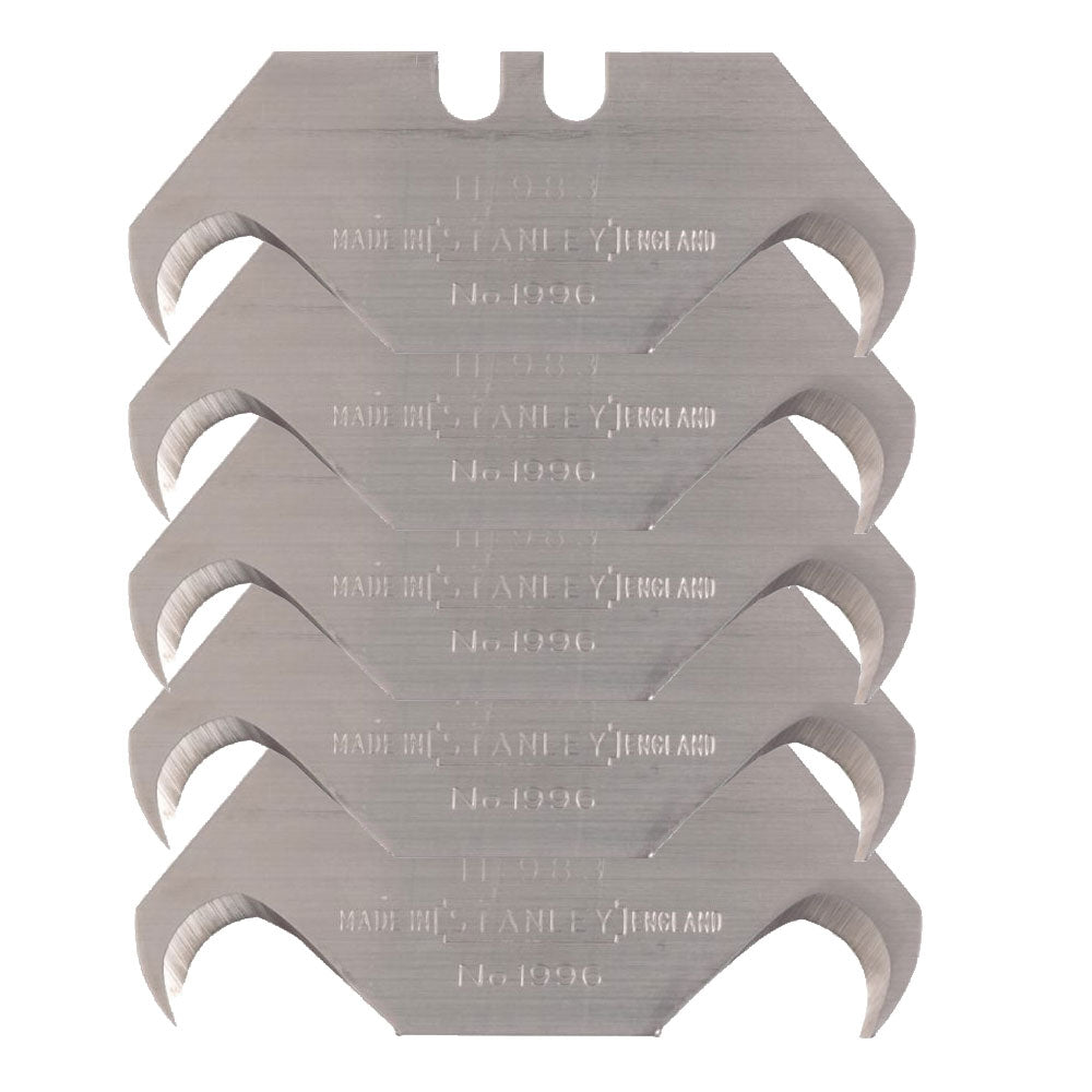 Stanley Hooked Knife Blades Pack Of 5| Sta011983