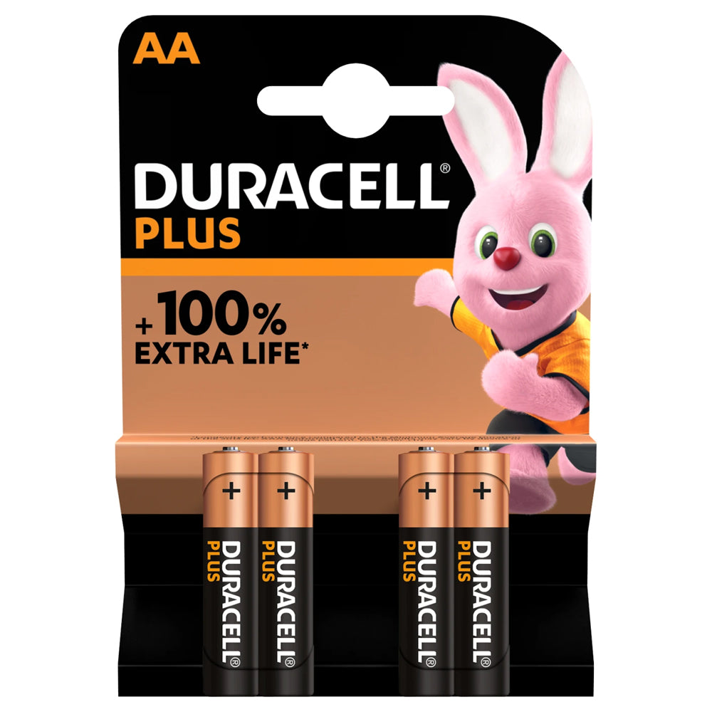 Duracell AA Cell Plus Power LR6/HP7 Batteries (Pack 4) | DURAAK4P